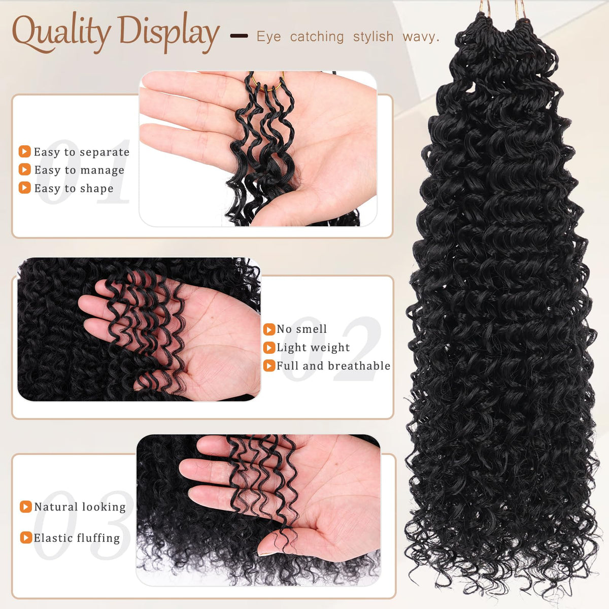 Beverlee Crochet Hair Pre-Looped for fast install and reduced tangling