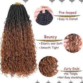 Beverlee pre-looped synthetic hair enables easy installation and scalp protection.
