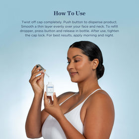 Beverly Hills MD Brighten + Tighten oil on hand shows lightweight texture