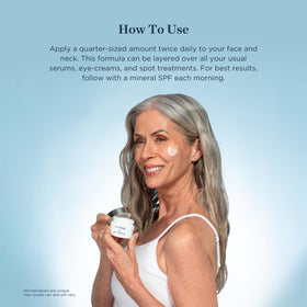 Beverly Hills MD Hyaluronic Acid texture close-up on skin after application