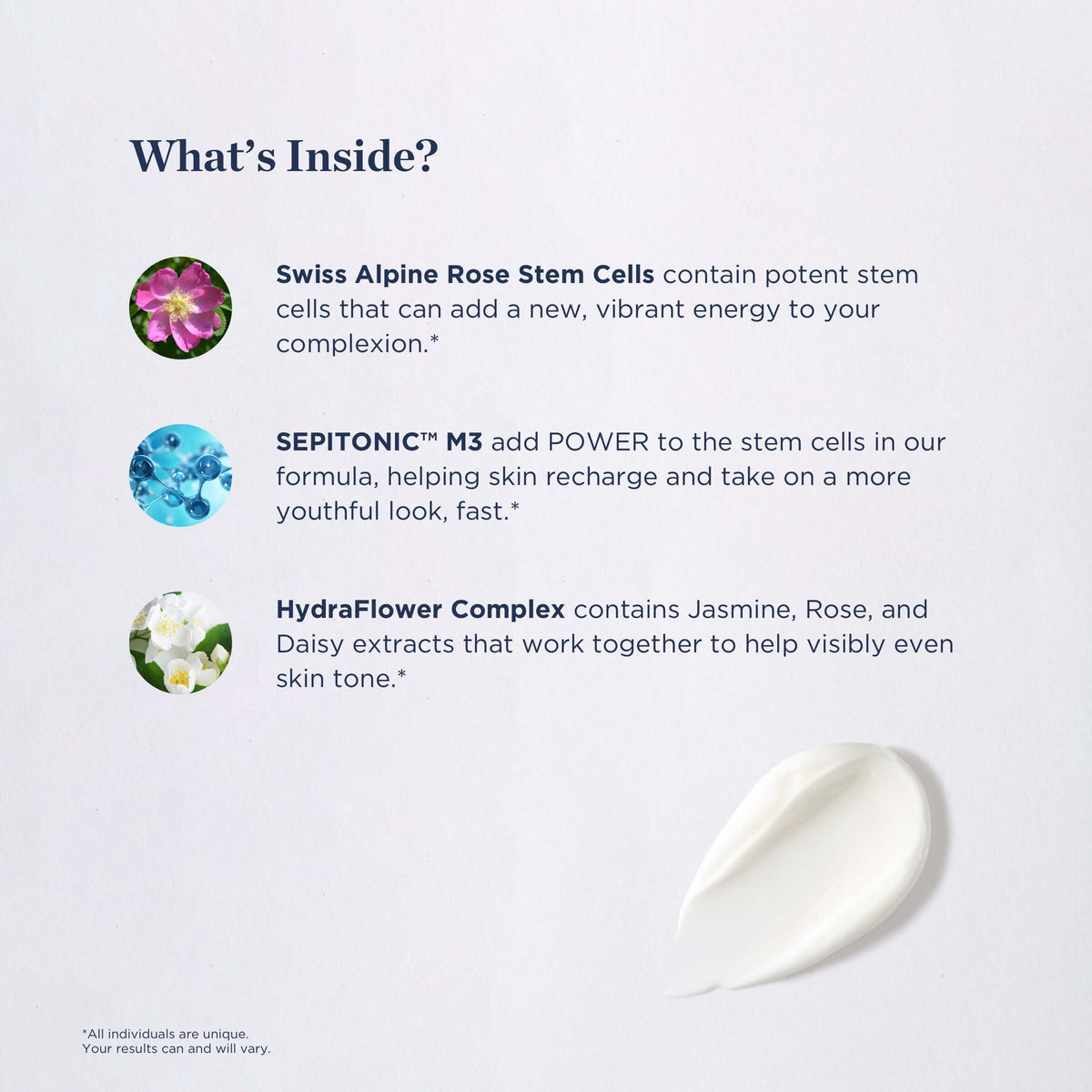 Beverly Hills MD jar close-up highlighting Swiss Alpine Rose Stem Cells and Hyaluronic Acid