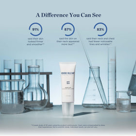Texture swatch showing light, fast-absorbing formula with silky finish