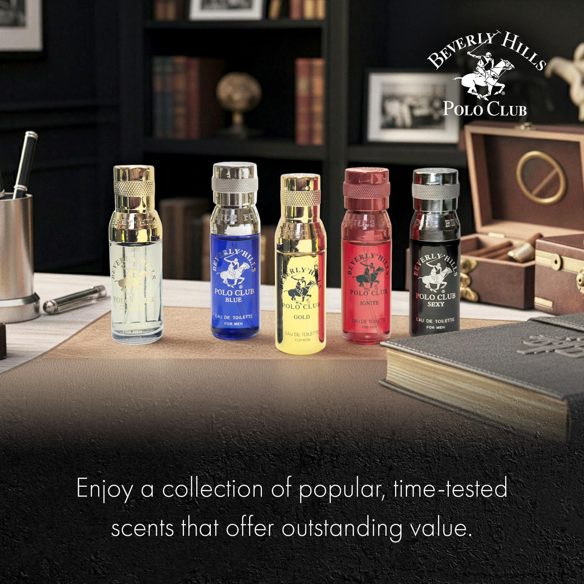 Beverly Hills Polo Club packaging display, premium gifting presentation.