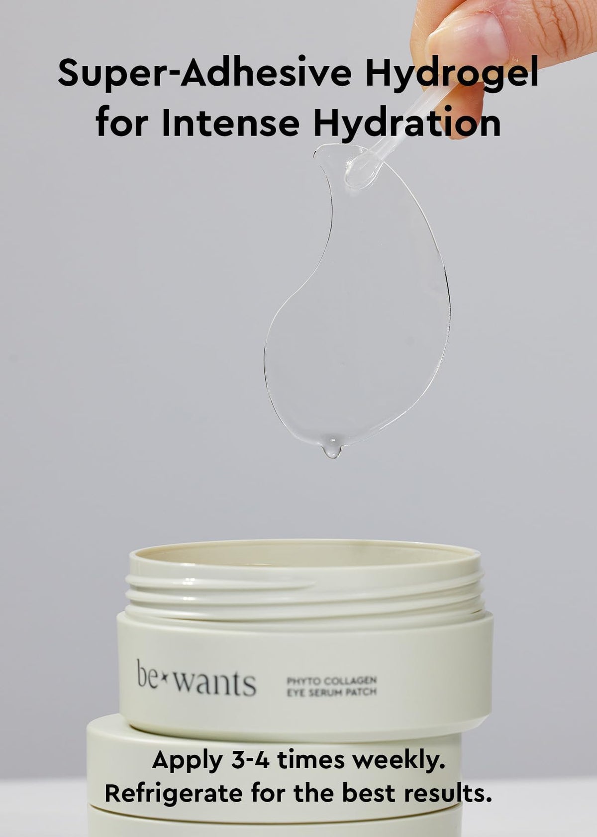 BE+WANTS Korean eye mask with collagen and bamboo water nourishes daily.