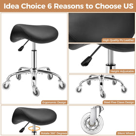 BEWISHOME quick assembly guide for saddle stool