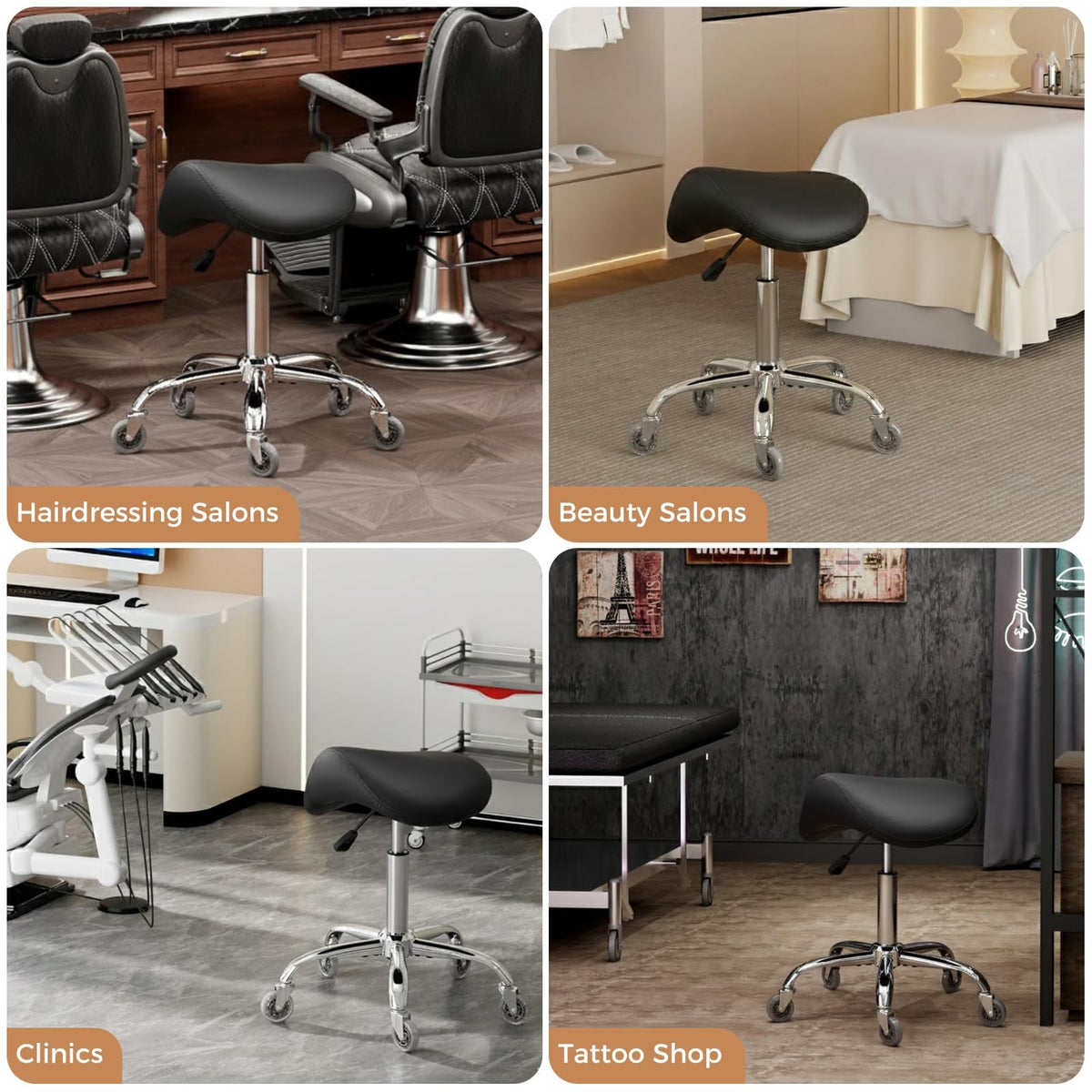 BEWISHOME durable materials image showcasing PU leather and steel frame