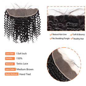 Bexclent Brazilian virgin hair deep wave frontal ready for styling and color.