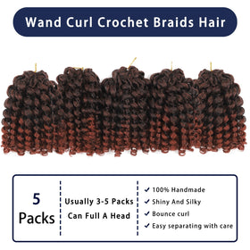 BEXIUKAKA jamaican wand curl braids give shoulder-length volume.