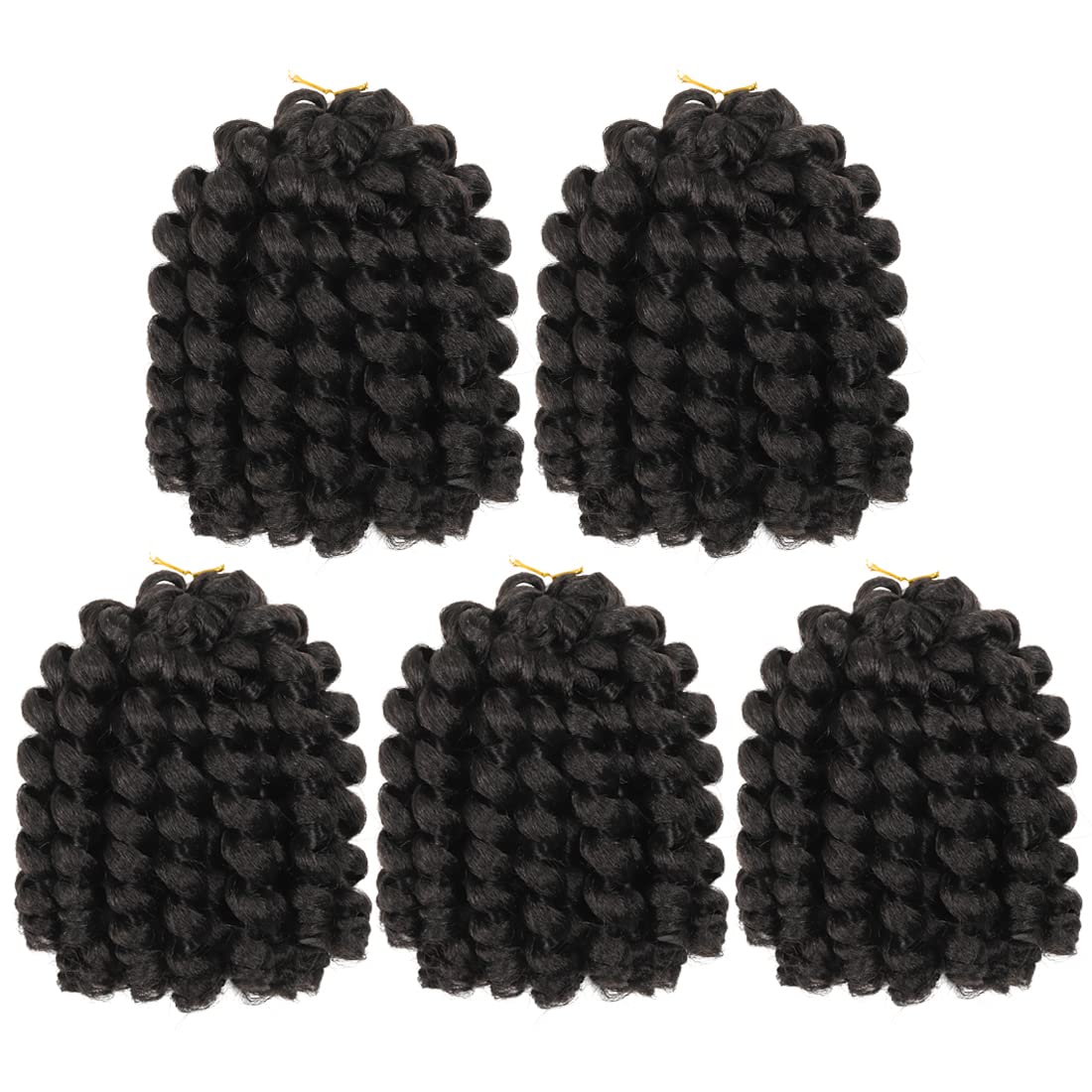 BEXIUKAKA Jamaican wand curl crochet braids 8 inch for natural shoulder-length bounce.