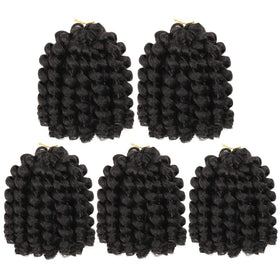 BEXIUKAKA Jamaican wand curl crochet braids 8 inch for natural shoulder-length bounce.