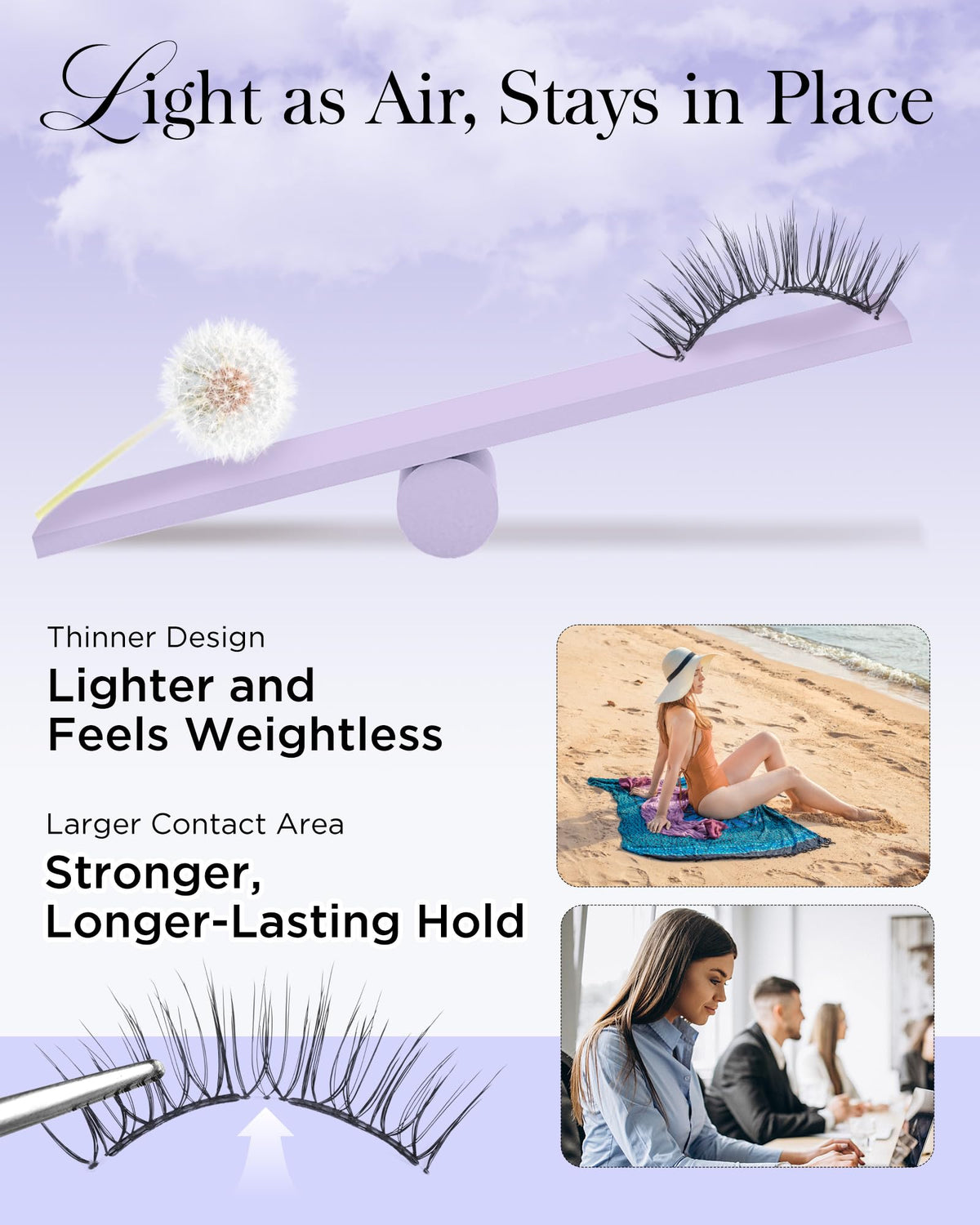 BEYELIAN no-glue lashes for gentle removal and lash health
