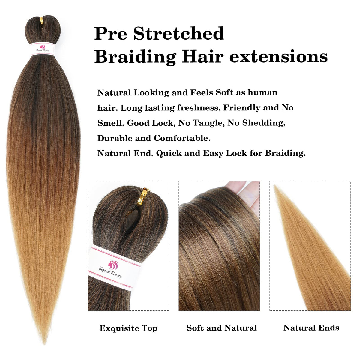 Beyond Beauty sweat-resistant, itch-free braiding hair for comfortable wear