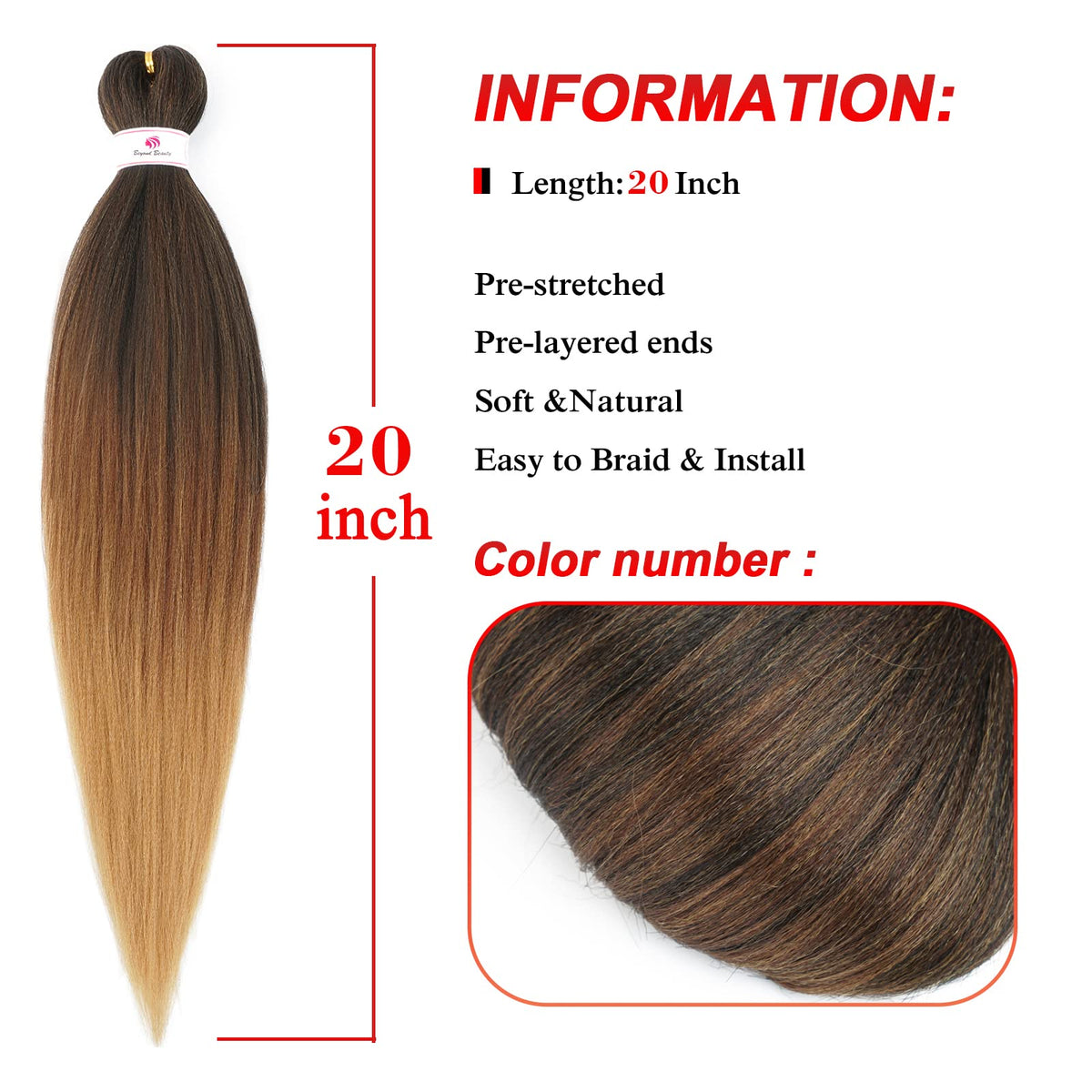Beyond Beauty ombre braids in 1B-30-27 for low-maintenance style