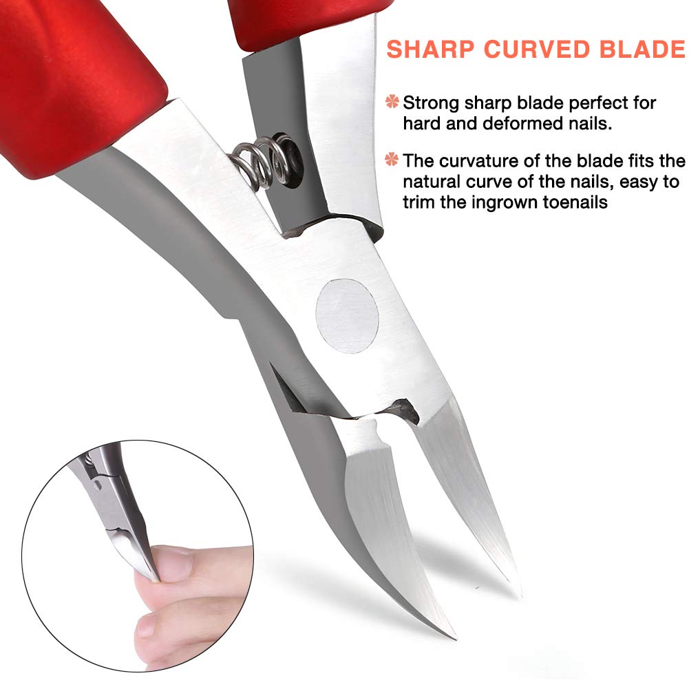 BEZOX thick-nail clippers with ultra-sharp blade for thick nails.
