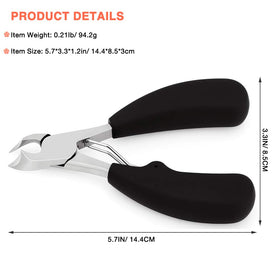 BEZOX thick-nails clipper wide-mouth-design for at-home care.