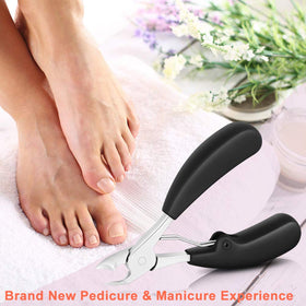 BEZOX thick toenail clippers ergonomic-handle for comfortable use.