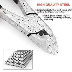 BEZOX toe nail clippers raised-blade for clean trims.