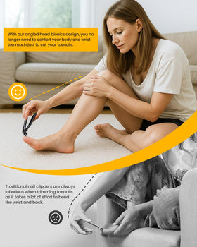 BEZOX toe nail clippers safety lock keeps blade closed when not in use