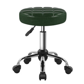 BFTOU Classic Swivel Stool seat in green offers comfortable PU leather for long sessions