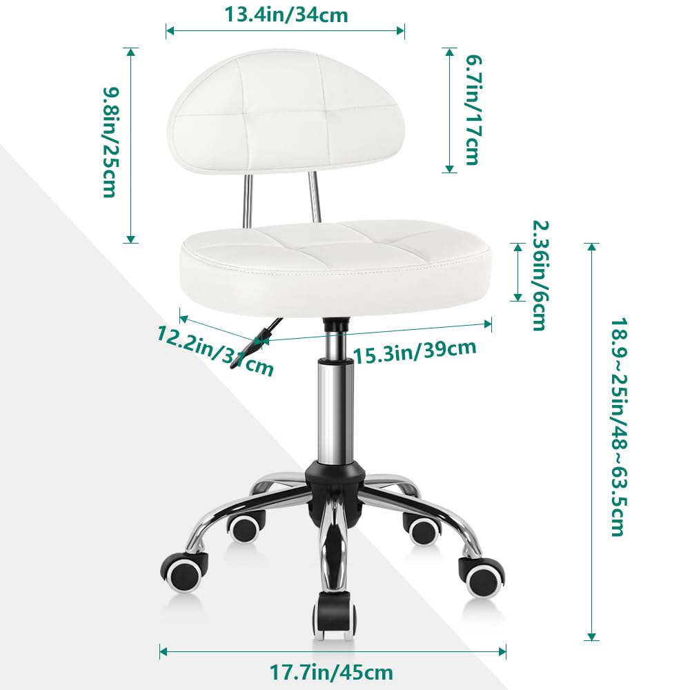 BFTOU five-wheel swivel stool offers smooth mobility for dynamic workspaces.