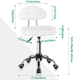 BFTOU five-wheel swivel stool offers smooth mobility for dynamic workspaces.
