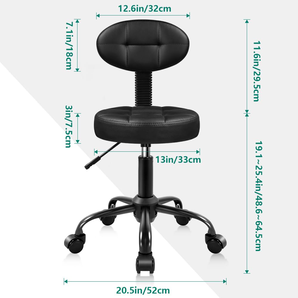 BFTOU height-adjustable stool shown for comfort at different heights.