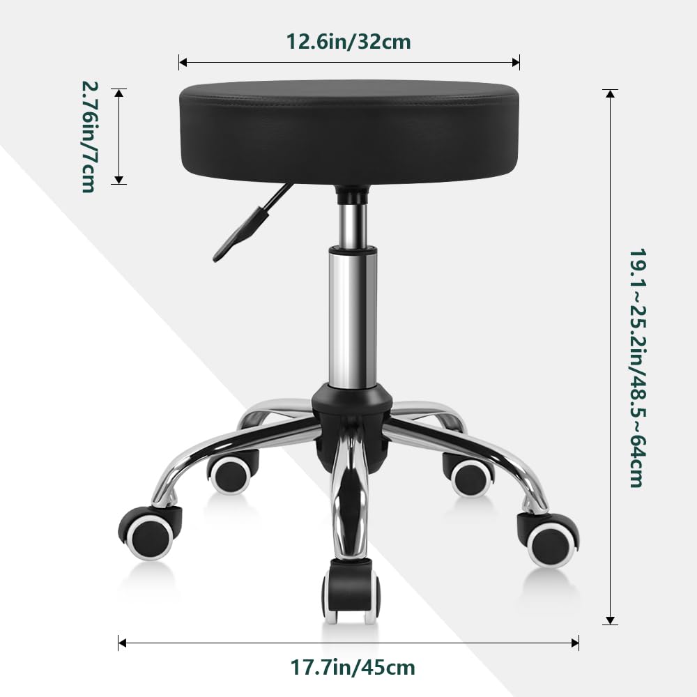 BFTOU stool base showing stability and smooth rolling motion on floors
