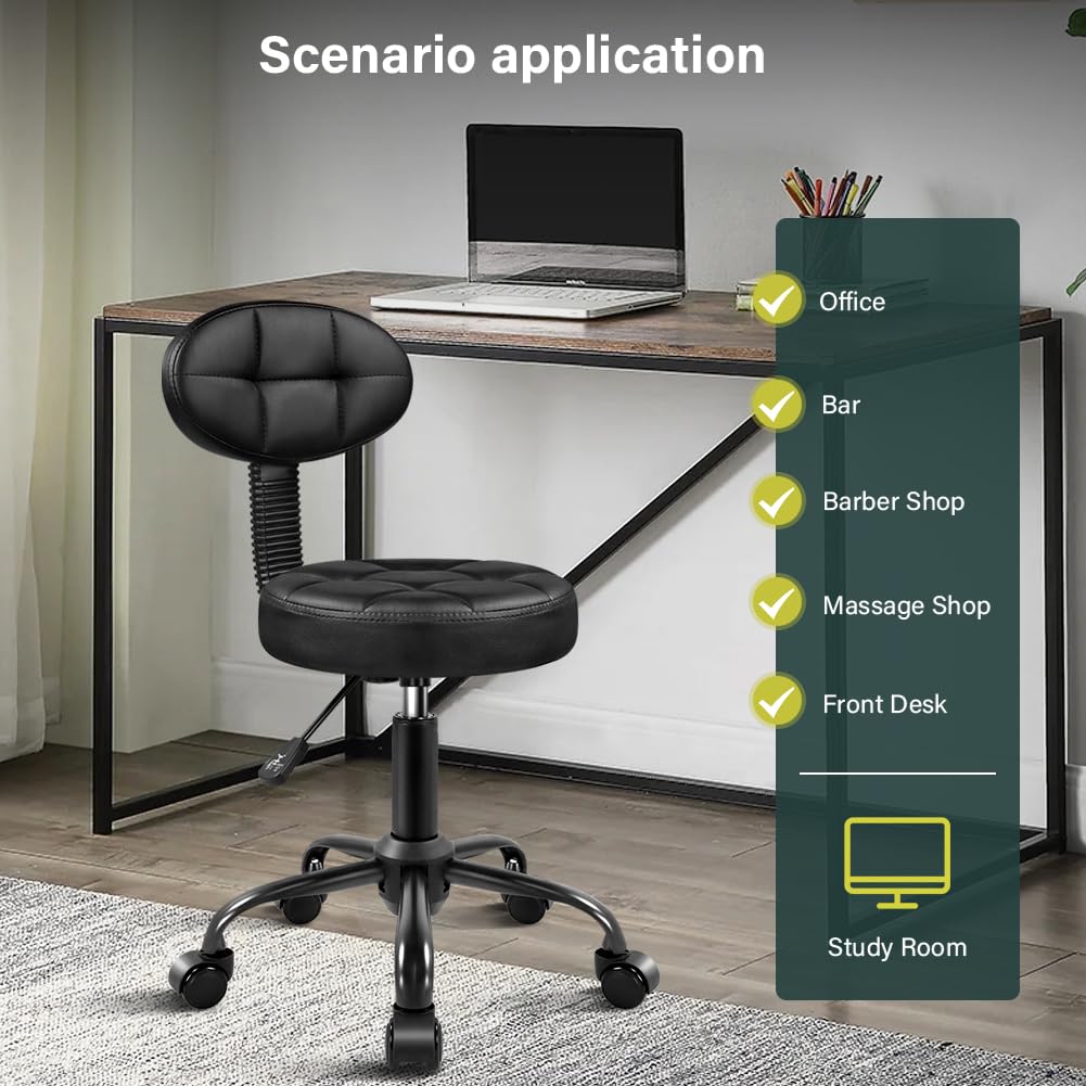 BFTOU 360-degree swivel with five wheels enables flexible work movement.