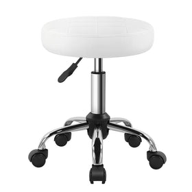 BFTOU White Classic Swivel Stool base provides sturdy support for busy salons.