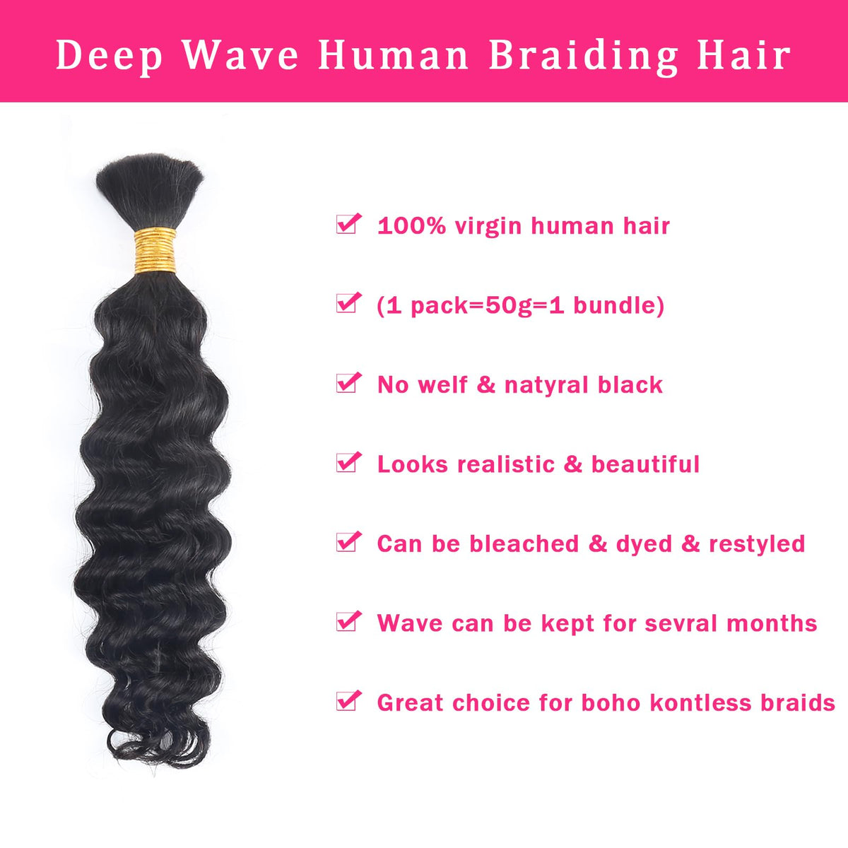 B-fashion Virgin Brazilian hair ideal for quick braiding and natural movement.