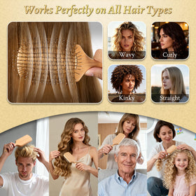 BFWood anti-static detangling reduces frizz and knots.