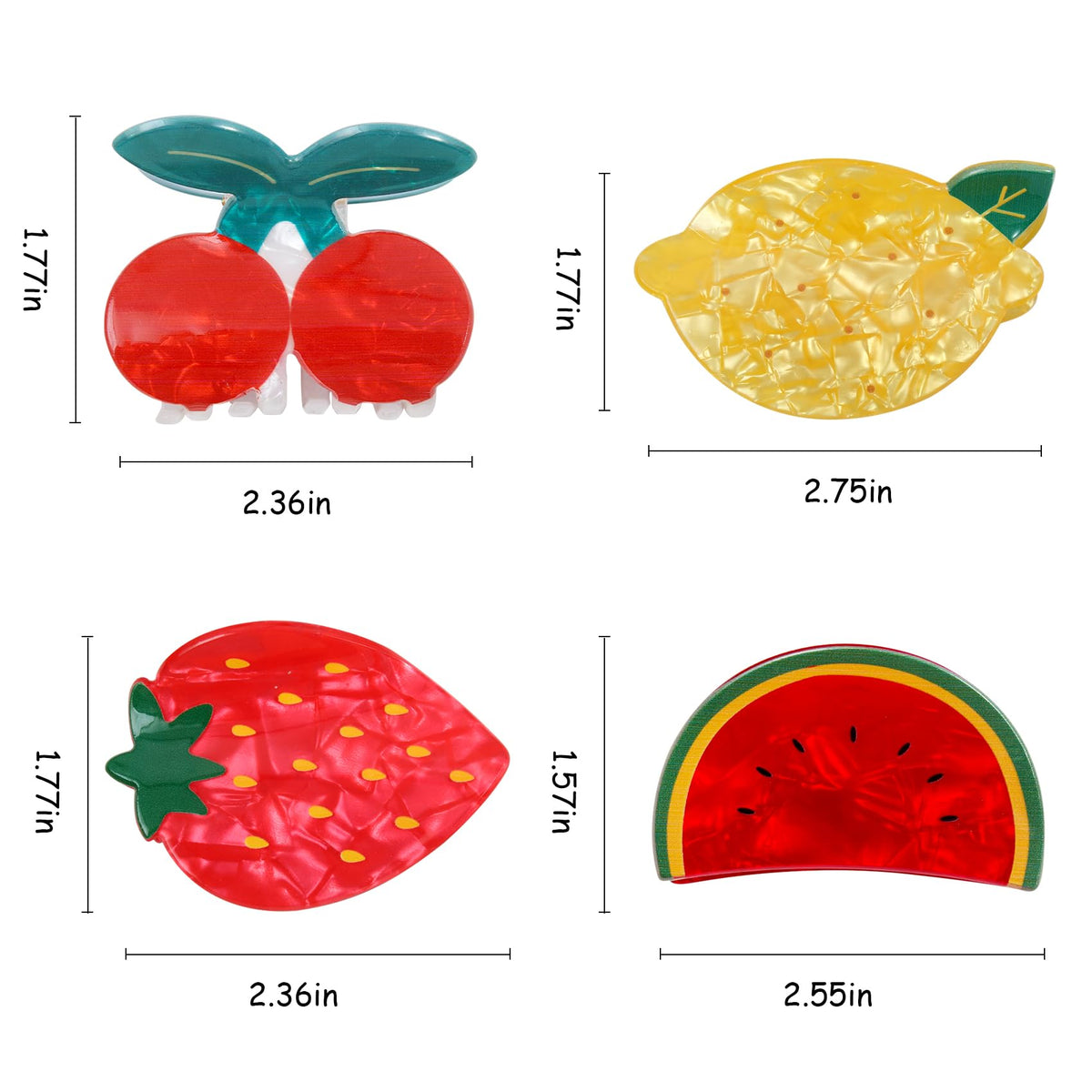 Bgffuy Fruit Claws Lemon clip adds sunny style while protecting strands.