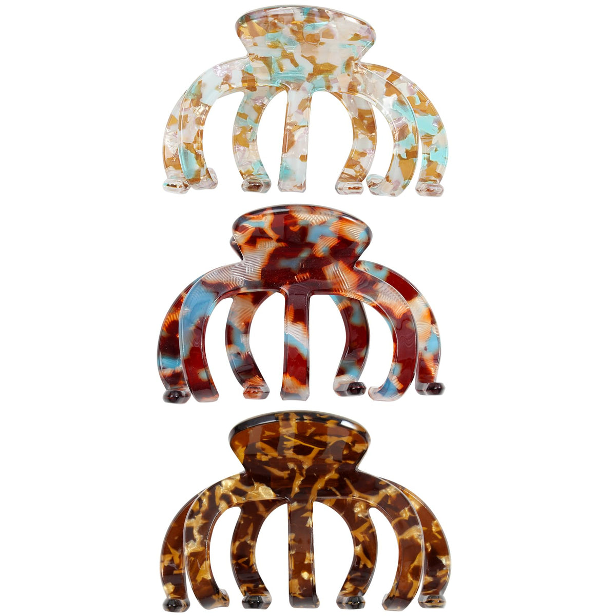 Bgffuy octopus clip demonstrates oversized hair hold with a secure grip.