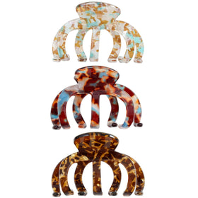 Bgffuy octopus clip demonstrates oversized hair hold with a secure grip.