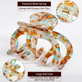 Bgffuy octopus clip in multicolor pack adds chic style and reliable hold.