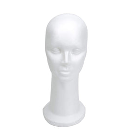 BH Beauty 15-inch foam mannequin head front view for wig styling and display