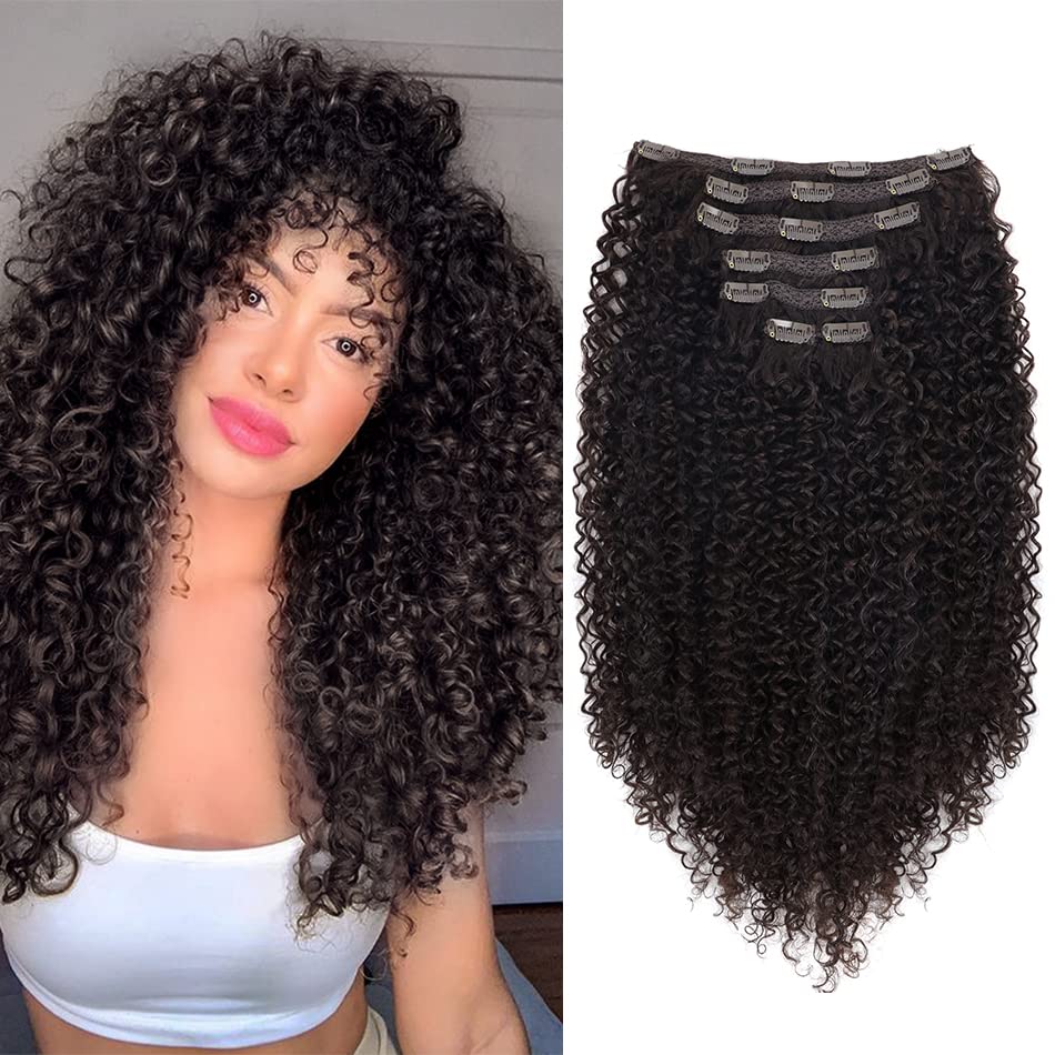 BHF 26in kinky curly clip-in bundle for voluminous waves and full-head fill.