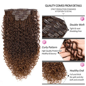 BHF clip-in extensions deliver soft texture with natural shine for a polished look.