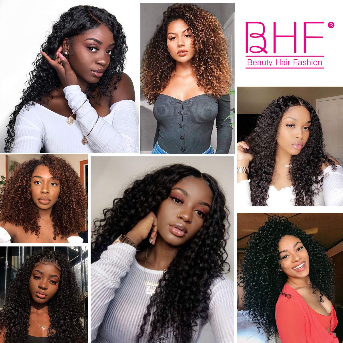 BHF 26-inch kinky curly clip-in extensions are easy to wash and care for.