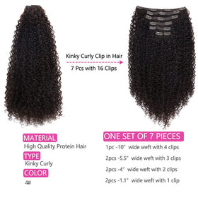 BHF clip-in extensions close-up shows sturdy metal clips for secure wear.
