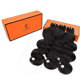 BIAGT 16A raw body wave bundle close-up shows thick cuticles for resilience