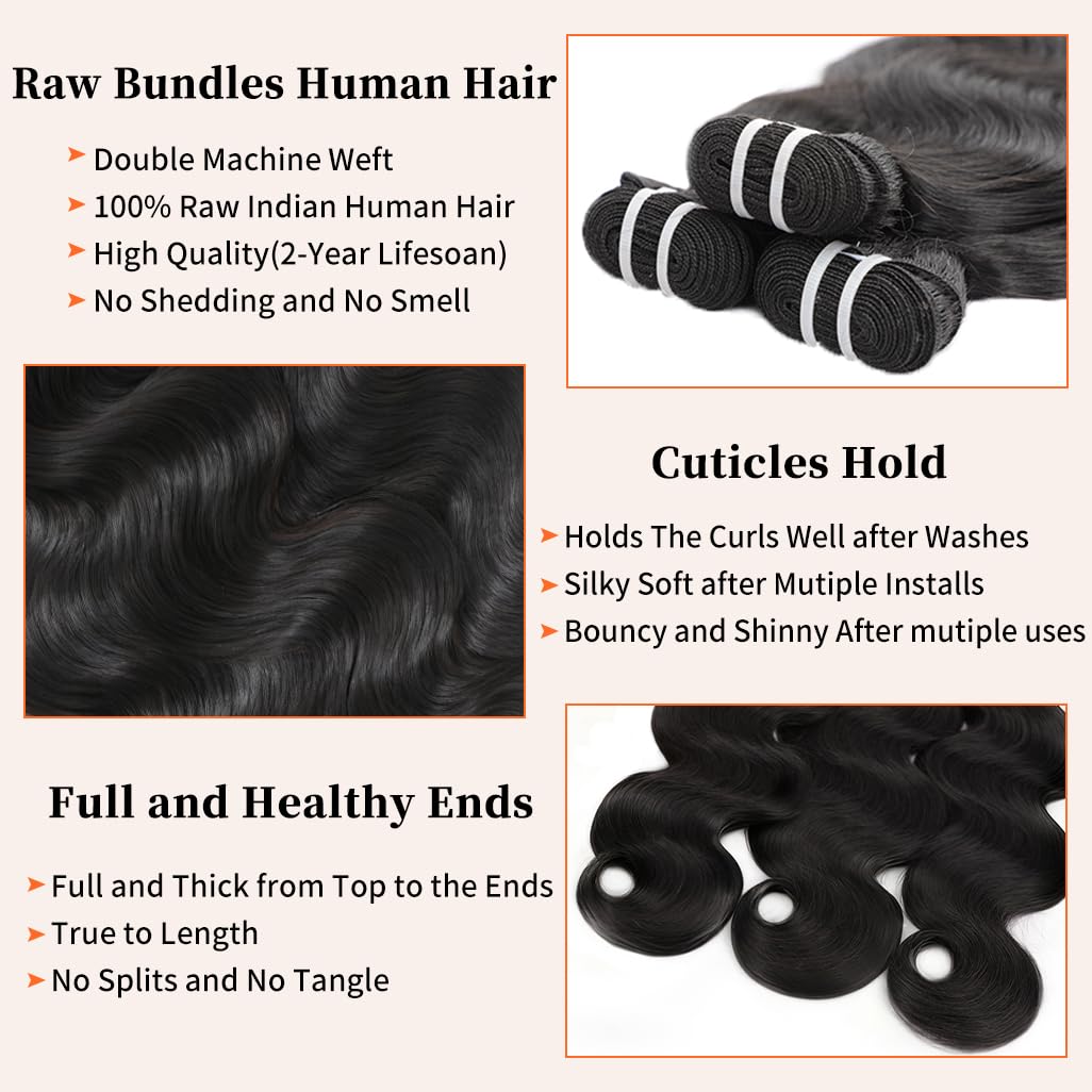 BIAGT 16A raw body wave bundle 22-inch weft detail highlights durability