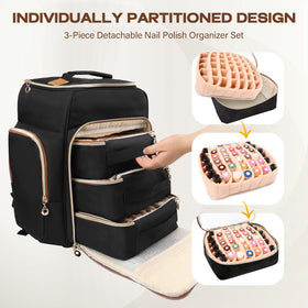 Back luggage strap on Bibiventa organizer secures to a suitcase