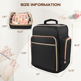 Interior elastic pockets in Bibiventa backpack keep brushes within reach