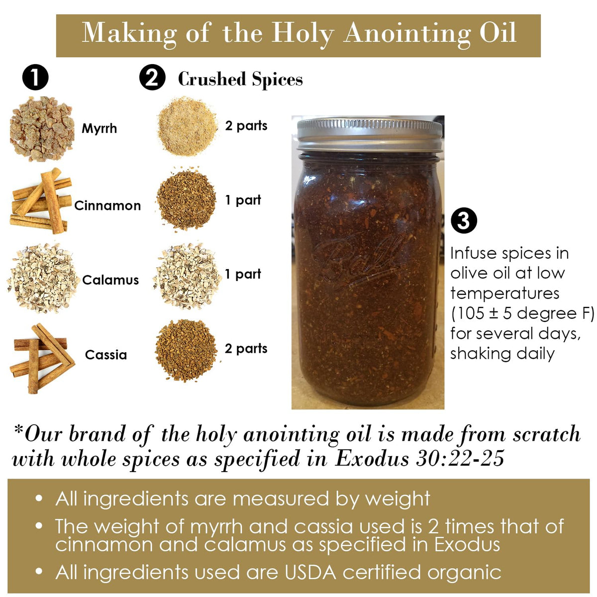 BIBLE N Beautyoils organic myrrh component close-up for aroma and history.
