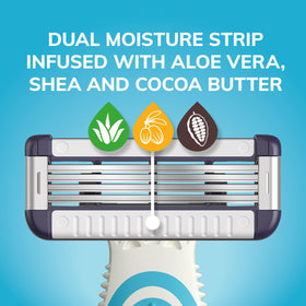 BIC EasyRinse Sensitive razor pivoting head for contour shaving