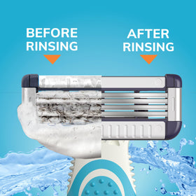 BIC EasyRinse Sensitive razor travel-ready compact design fits gym bags