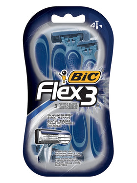BIC Flex 3 shaver pivot head helps glide smoothly across contours.