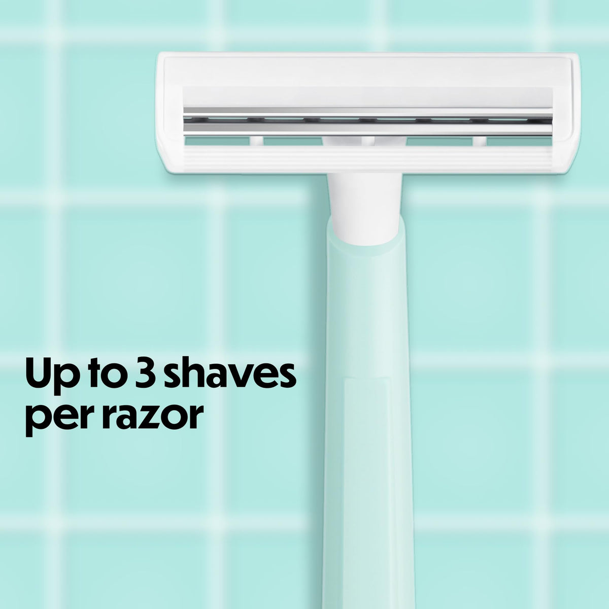 BIC Silky Touch razor with snap-on covers for travel