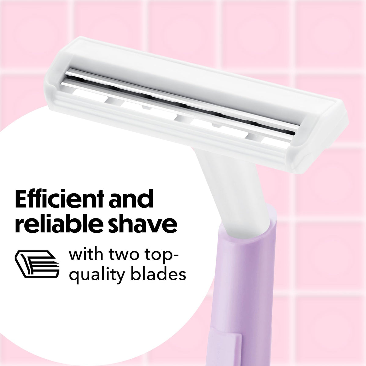 BIC Silky Touch pink-handle razor offers comfortable grip